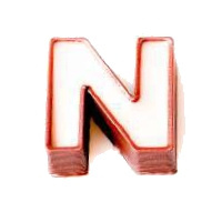 N - literka, pralinka do wypełnienia N - literka, pralinka do wypełnienia